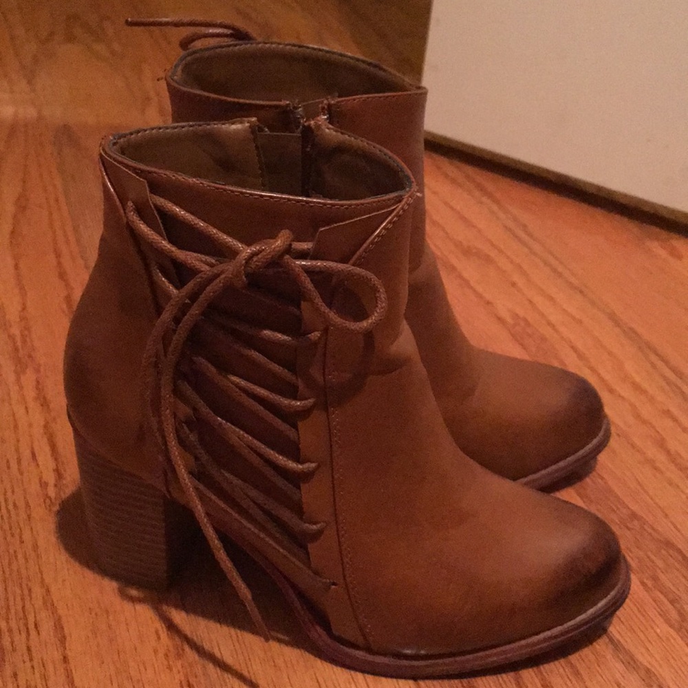 Side tie ankle boots REDUCED TO LOWEST PRICE